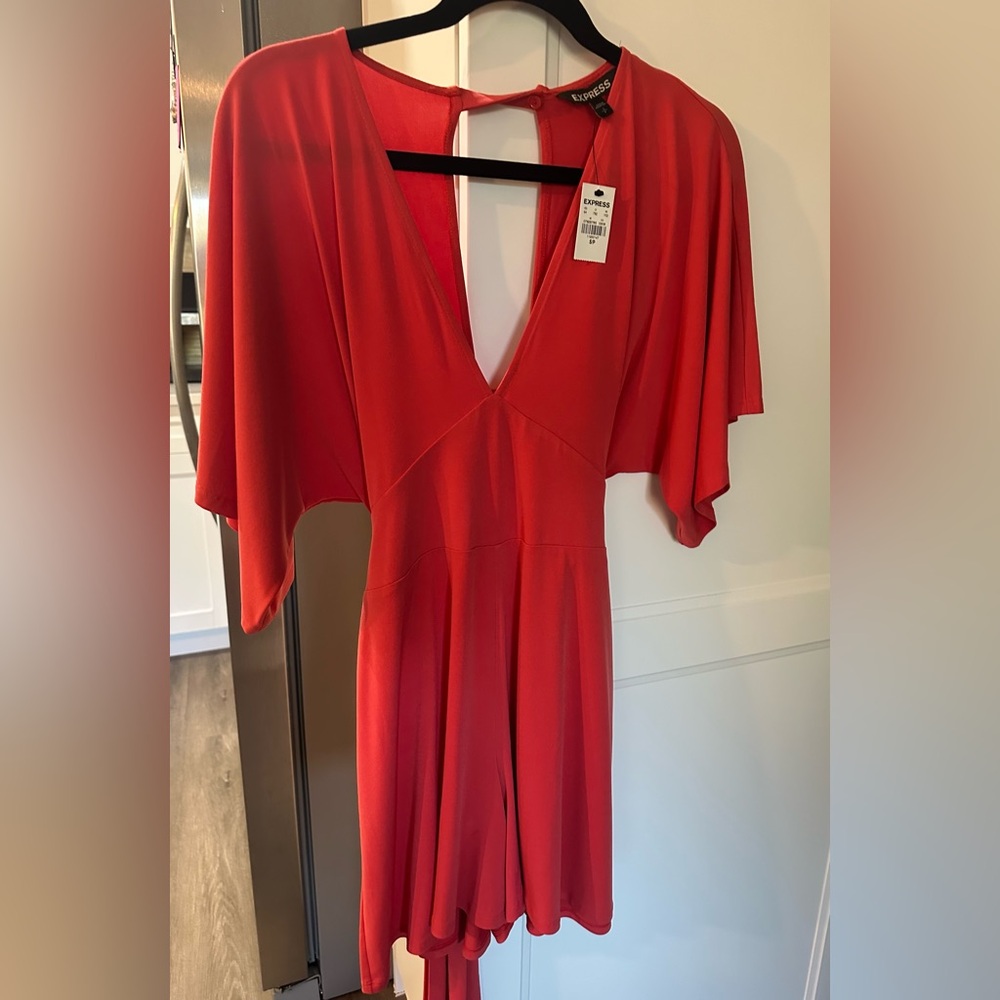 NEW Express Orange-Red  Women's Romper size S